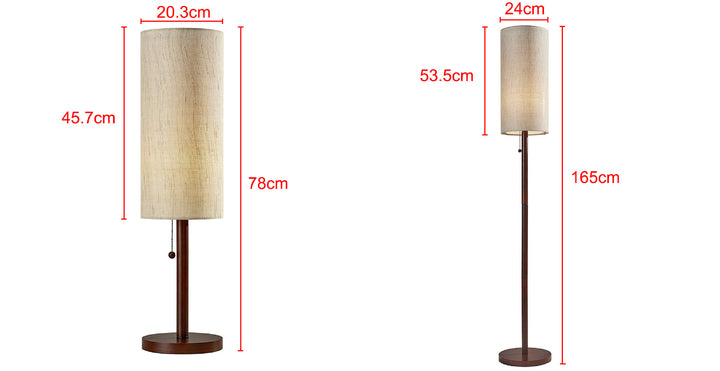 Walnut Table Lamp
