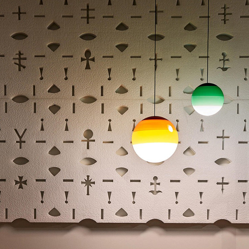 Nordic Creative Colored Glass Pendant Light
