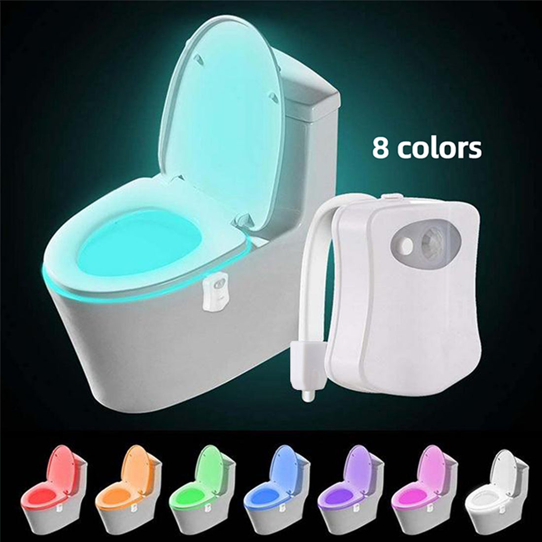 Motion-Activated Toilet Night Light