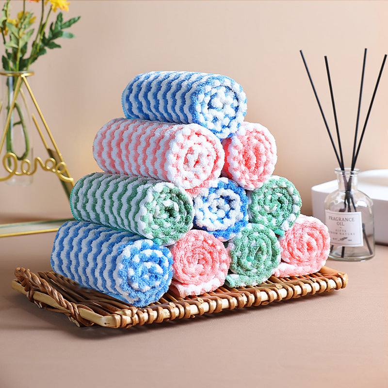Coral Fleece Cloth - Absorbent & Oil-Resistant