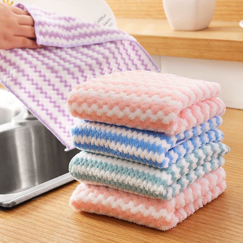 Coral Fleece Cloth - Absorbent & Oil-Resistant