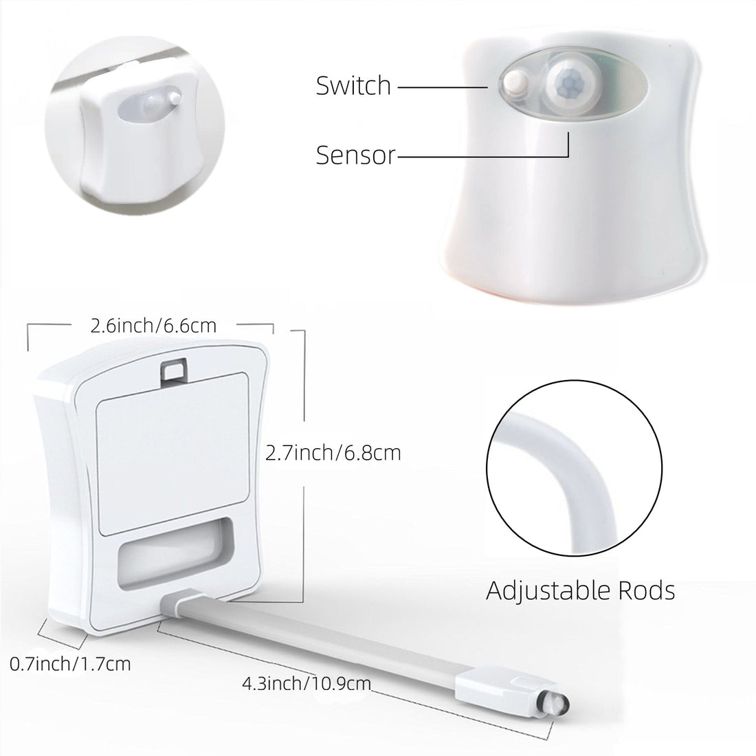 Motion-Activated Toilet Night Light